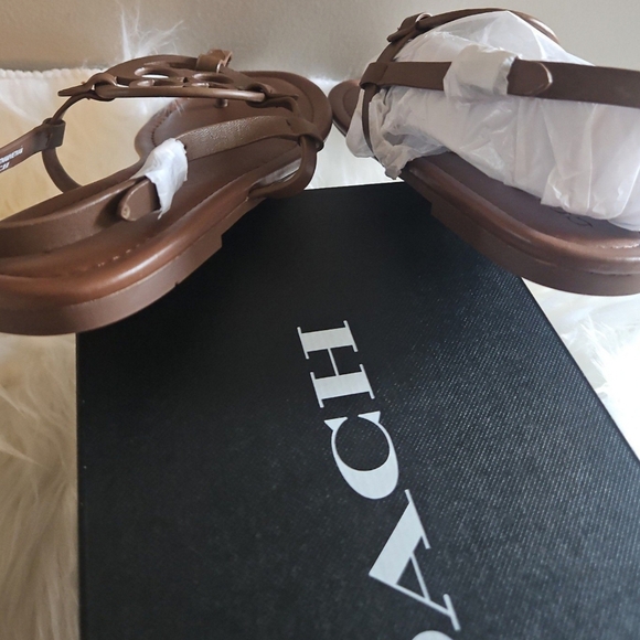 Coach Sandals Size 8 Brown - Picture 5 of 7
